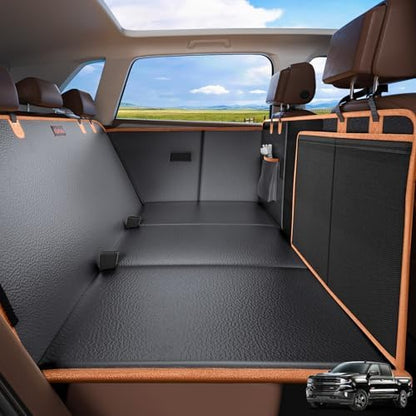 FURTIME XL Back Seat Extender for Dogs, Hard Bottom Seat Cover for Truck