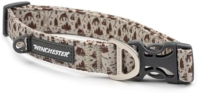 Winchester Printed Designer Dog Collar, Camping Collage, S