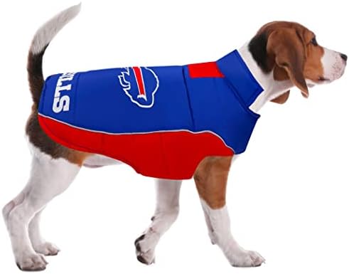 NFL Buffalo Bills Puffer Vest for Dogs & Cats, Size Medium. Warm, Cozy, and Waterproof Dog Coat, for Small and Large Dogs/Cats. Best NFL Licensed PET Warming Sports Jacket