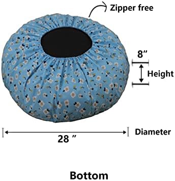 Round Dog Donut Bed Replacement Cover Waterproof 27 Inch