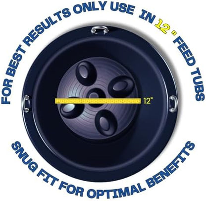 Drop 'N' Slow® Patented Portable Equine Slow Feeder Insert Fits 12 Inch Round Feed Tubs – Reduces Choke, Curbs Bad Eating Habits, Promotes Healthy Digestion