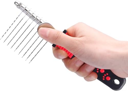 QUMY Dog Comb Kit-Dematting Rake Comb for Dogs Metal Cat Dog Grooming Brush