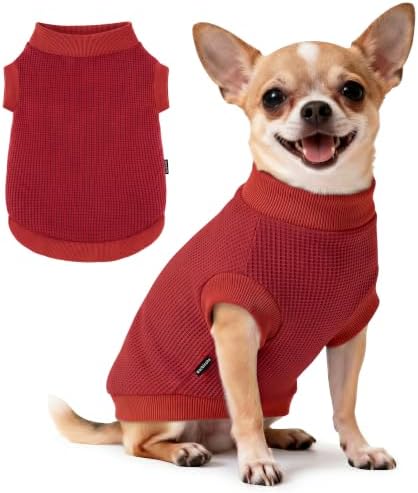 1 Pack Dog Shirt for Small Supplies Functional Waffle Dog Clothes Warm Soft Sweatshirt Outfit for Dogs Cats Pet Apparel
