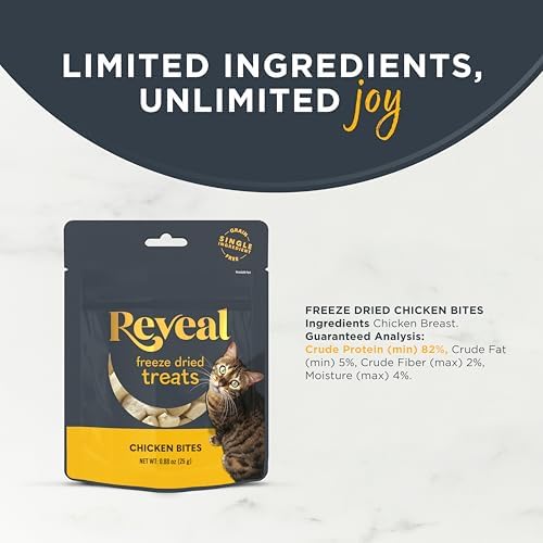 Reveal Chicken Freeze-Dried Cat Treats 8-Pack 0.88 oz Bags