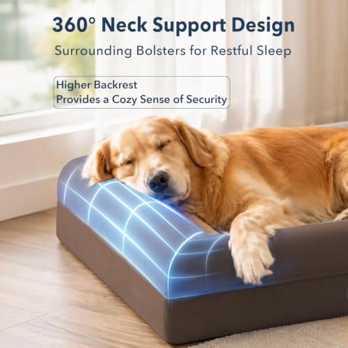 XL Orthopedic Waterproof Dog Bed for Extra Large Size Dogs