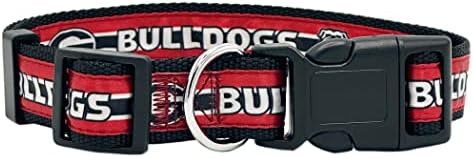 Pets First Collegiate PET Collar New Version Georgia Bulldogs Dog Collar, Size Large. Best Sports Team Color for Dogs & Cats. A Shiny & Colorful Dog & Cat Collar Licensed by The NCAA