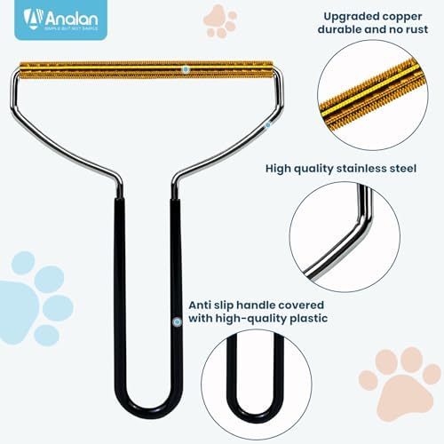 Analan 3 in 1 Pet Grooming & Hair Removal Kit (Sky Blue)