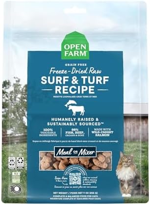 Open Farm Surf & Turf Recipe Freeze Dried Raw Morsels for Cats, 3.5oz
