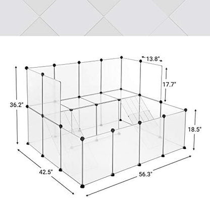 SONGMICS Guinea Pig Playpen, 2-Tier Small Animal Playpen