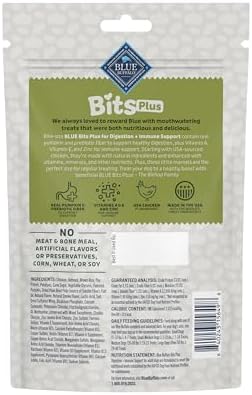 Blue Buffalo Blue Bits Plus Digestion and Immune Support Dog Treats, Chicken, 9.5-oz. Bag (Pack of 2)