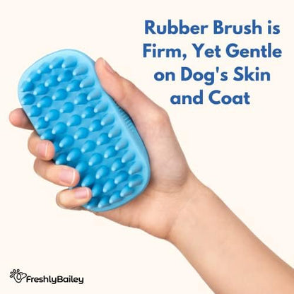 Rubber Curry Brush for Dogs - Soft Deshedding Brush for Short Hair
