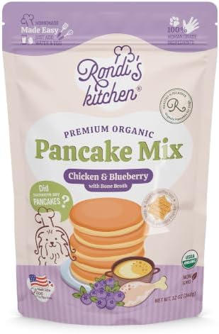 Organic Dog Pancake Mix, Chicken & Blueberry, Bone Broth
