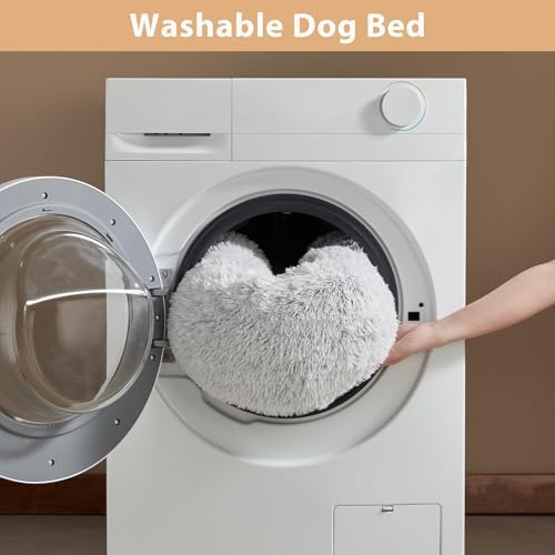 WNPETHOME Large Round Calming Dog Bed Cat Bed for Comfy Sleep