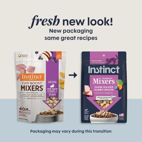 Instinct Freeze Dried Mixers, Cat Food Toppers, Rabbit, 6 oz. Bag
