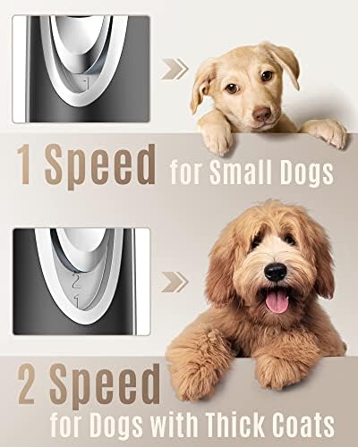 oneisall Dog Clipper for Small and Large Dogs Cats Silver