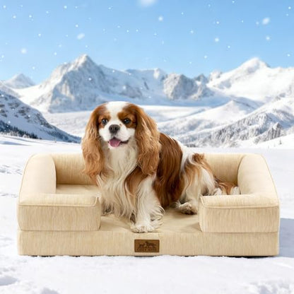 COZY KISS Orthopedic Dog Cooling Bed for Medium Small Dogs, 30x20 inch