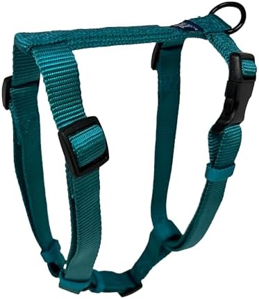 Hamilton Adjustable Nylon Dog Harness, X Small 3/8" x 10-16", Teal