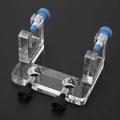 Fdit Aquarium Probe Holder Acrylic Clip Mount Secure 2 Probe Organizer for Fish Tank Sump Clear Acrylic 8 x 6 x 4.5 cm 1 Pack with 4 Screws Fits Glass up to 1.5 cm