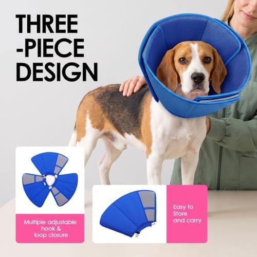 AOFITEE Soft Dog Cone, Adjustable Cone for Dogs After Surgery