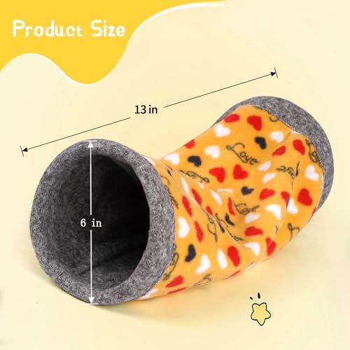 NAPLORD Small Pet Fleece Set,Guinea Pig Snuggle Sack, Tunnel,Fleece Forest Hideout,Square and Round Potty Pads for Guinea Pigs and More