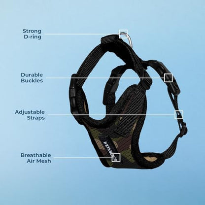 Voyager Step-in Lock Dog Harness - Army/Black Trim, X-Large