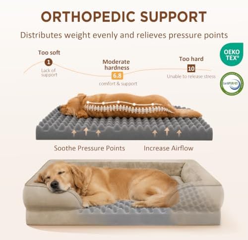 Comfort Expression Waterproof Orthopedic Dog Beds for Large Sized Dog