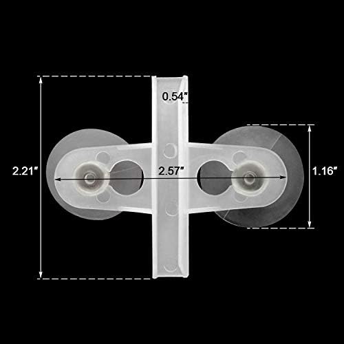 OIIKI 16PCS Aquarium Fish Tank Divider with Suction Cup, White