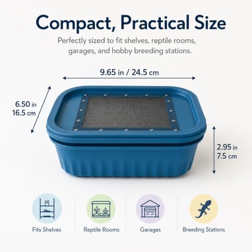 Mealworm Breeding Kit, 2 Layer Mealworm Farm with Mesh Sifter Tray, Mealworm Keeper to Help Prevent Escape, Live Feeder Worm Container for Reptiles, Bearded Dragons, Leopard Geckos, Birds & Chickens