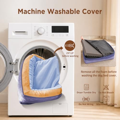 Comfort Expression Orthopedic Dog Bed for Extra Large Dogs with Bolster