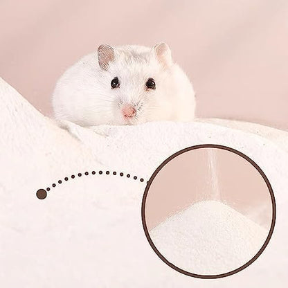 DR.DUDU 12lb Hamster Sand for Sand Bath, Hamster Cage Accessories(White)