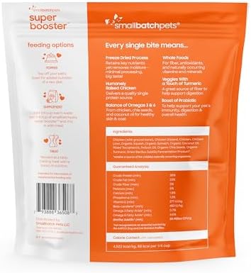 smallbatch Freeze Dried Dog Treat or Topper with Probiotics, Chicken 18oz