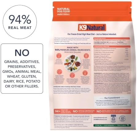 K9 Natural - Freeze Dried High Protein Grain-Free Dog Food Or Topper