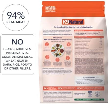 K9 Natural - Freeze Dried High Protein Grain-Free Dog Food Or Topper