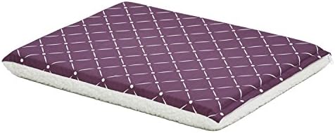 MidWest Homes for Pets Quiet Time Couture Paxton Dog Pad/Pet Bed in Plum Fleece with Pillow Cover, Plum, 24"