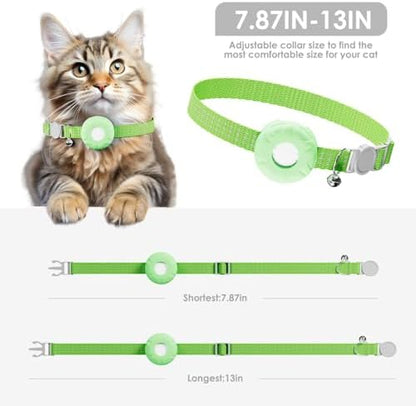 GPS Tracker for Cats - No Monthly Fee Cat Tracker, Waterproof Real-Time Tracking Collar for Pets, Kids,Luggage & Assets | 367-Day Battery Life | iOS Compatible | Anti-Lost Tracker Device (Green)