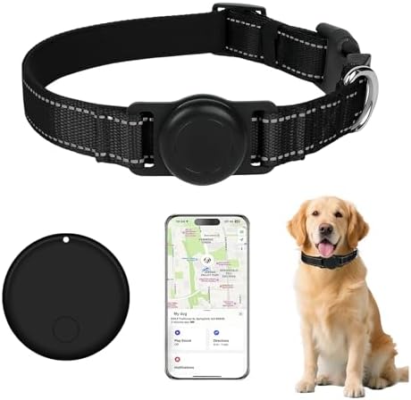 GPS Tracker for Dogs (1 Pack), Mini GPS Cat Tracker, Smart Pet Activity Tracker (iOS Only), No Monthly Fee, Compatible with Apple Find My, Anti-Lost, Finder Tag for Vehicles/Pets/Kids/Items