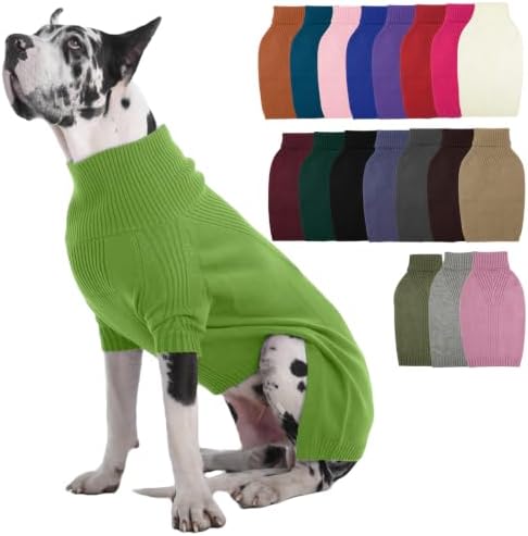 IECOii Great Dane Sweater,Extra Large Dog Sweaters for Giant Breed Dogs 4XL