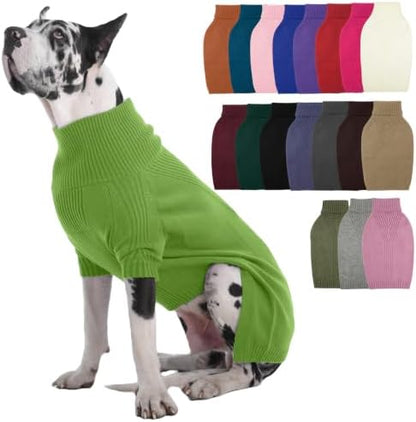 IECOii Great Dane Sweater,Extra Large Dog Sweaters for Giant Breed Dogs 4XL