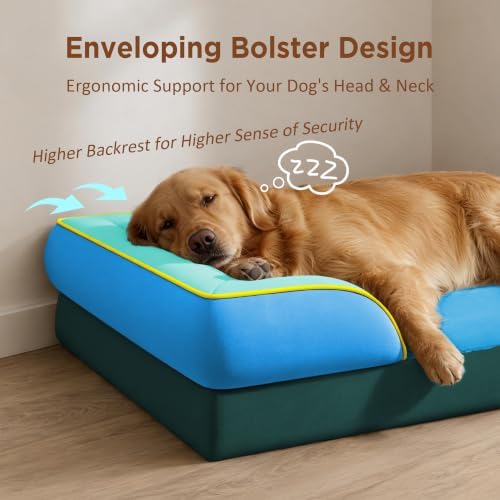 Comfort Expression Orthopedic Dog Bed for Extra Large Dogs with Bolster