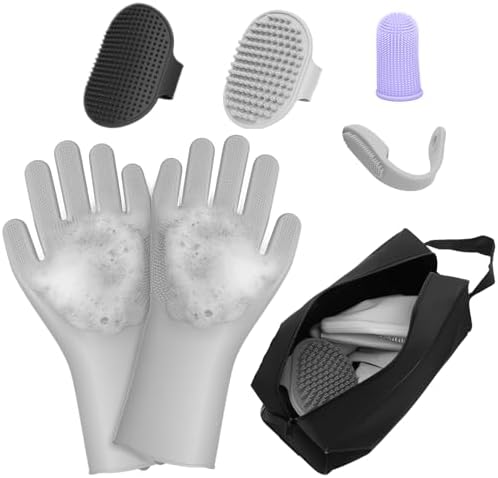 7PCS Pet Grooming Kit & Bath Supplies for Dogs, Cats -
