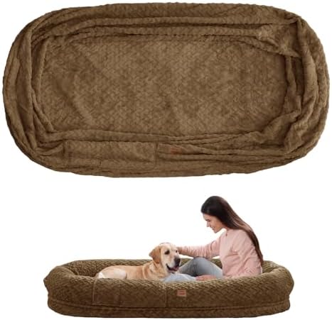 ChiXnuggle Faux Fur Washable Human Dog Bed Cover（Only Human Dog Bed）