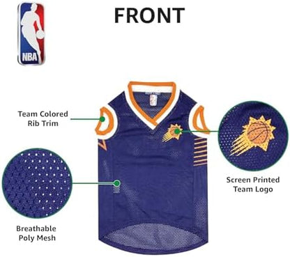 NBA PHOENIX SUNS DOG Jersey, Small - Tank Top Basketball Pet Jersey