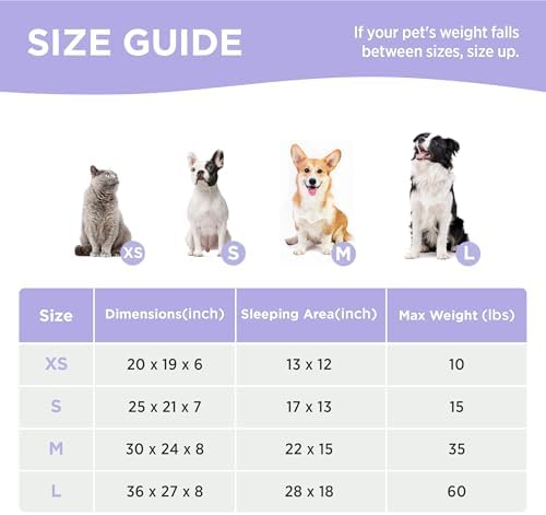 LE SURE Cute Dog Bed for Small Dogs Jacquard Washable Puppy Beds,25x21x7in