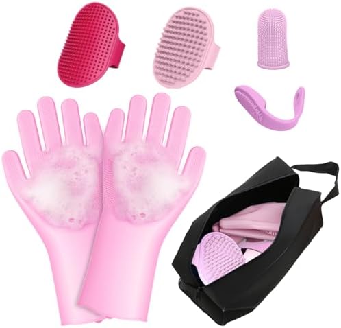 7 PCS Pet Grooming Kit & Bath Supplies for Dogs, Cats -