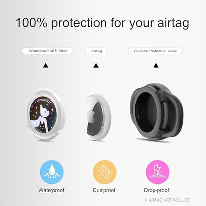 Waterproof AirTag Holder for Dog Collar, Soft Slide-On Dog AirTag Holder