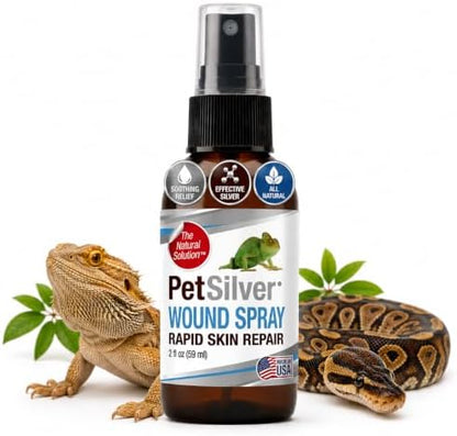PetSilver Reptile Wound Spray, Skin Repair, Silver Snake Spray, 2 fl oz