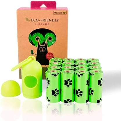 Eco-Friendly Dog Waste Solution - 240 Count Biodegradable Leakproof Dog Poop Bags with Free Dispenser & Lavender Scent