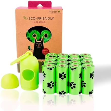 Eco-Friendly Dog Waste Solution - 240 Count Biodegradable Leakproof Dog Poop Bags with Free Dispenser & Lavender Scent