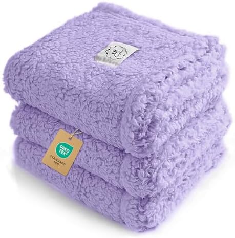 Luciphia 3 Pack Soft Sherpa Fleece Blankets for Dogs Cats Puppies,30"x20"