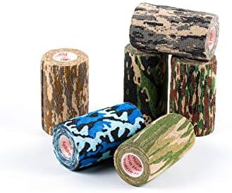 24 Pack Premium Vet Wrap - Self Adhesive Bandage Wrap & Athletic Tape - 4" x 5 Yards Elastic & Self-Sticking Cohesive Bandage for Pets, Sports, Wrists & Ankles - Assorted by Prairie Horse Supply